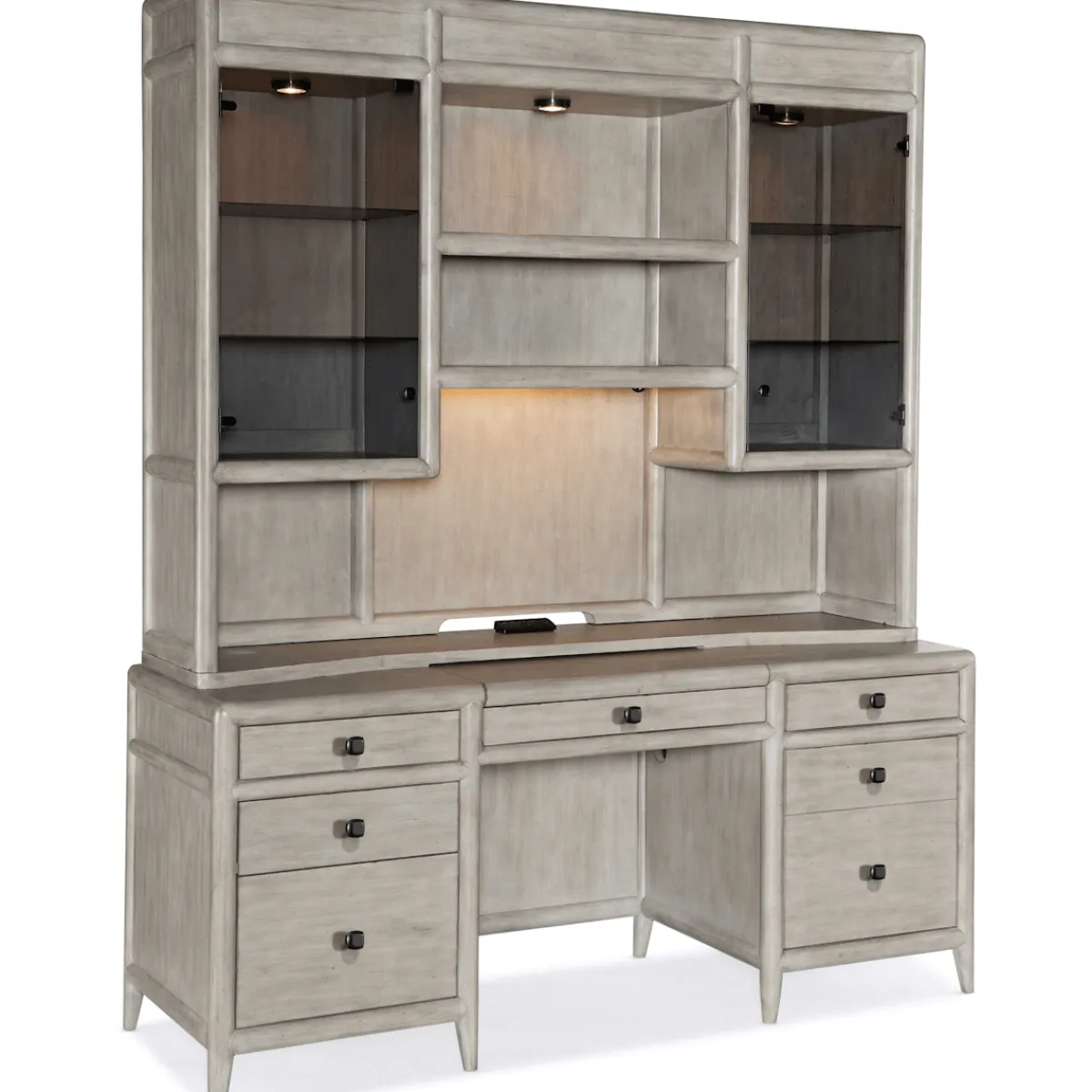 Credenzas & Hutches | Star Fumiture Burnham Computer Credenza and Hutch