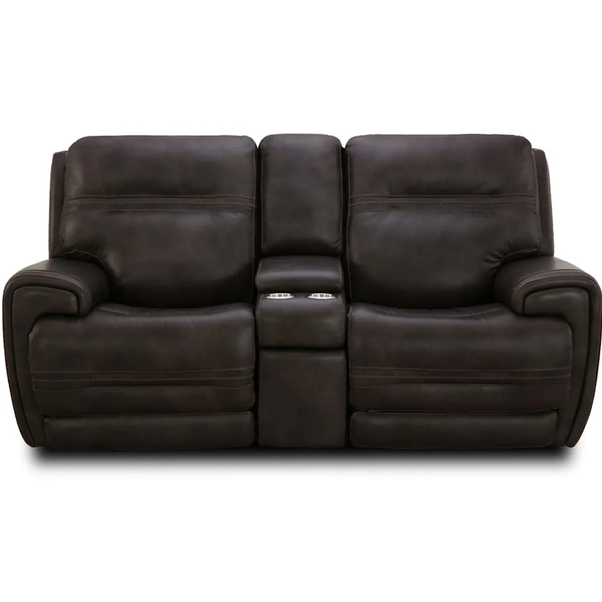 Loveseats | Star Fumiture Dexter Leather Power Reclining Console Loveseat